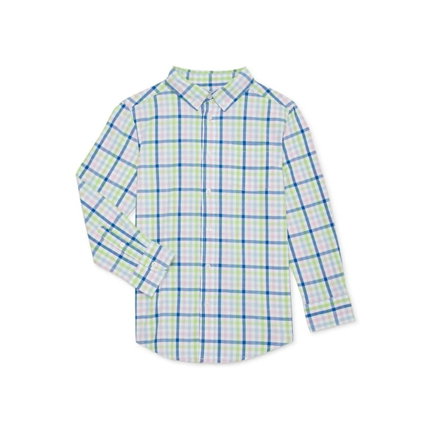 14-16 Husky Wonder Nation Boys Orange Long Sleeve Button-Up Woven Shirt Size XL 14-16 Husky Wonder Nation Boys Orange Long Sleeve Button-Up Woven Shirt Size XL